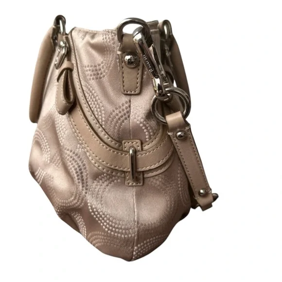 Coach Madison Vintage Dotted Op Art Sophia Satchel with Turquoise Interior - Picture 5 of 16